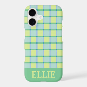 Modern Chequered Blue Green Lime Custom