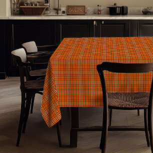 Modern Chequered Tablecloth Trendy Autumnal Colour