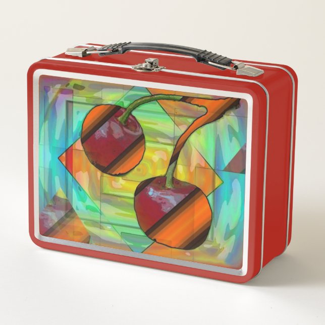 Modern Cherries Lunch Box (Front)