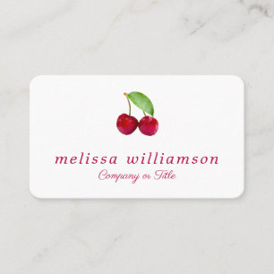 Modern Cherry 3D Fruit Business Card