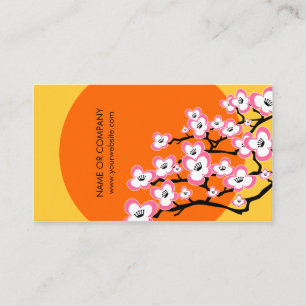 Modern Cherry Blossom Business Card