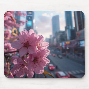 Modern Cherry Blossom Mouse Mat