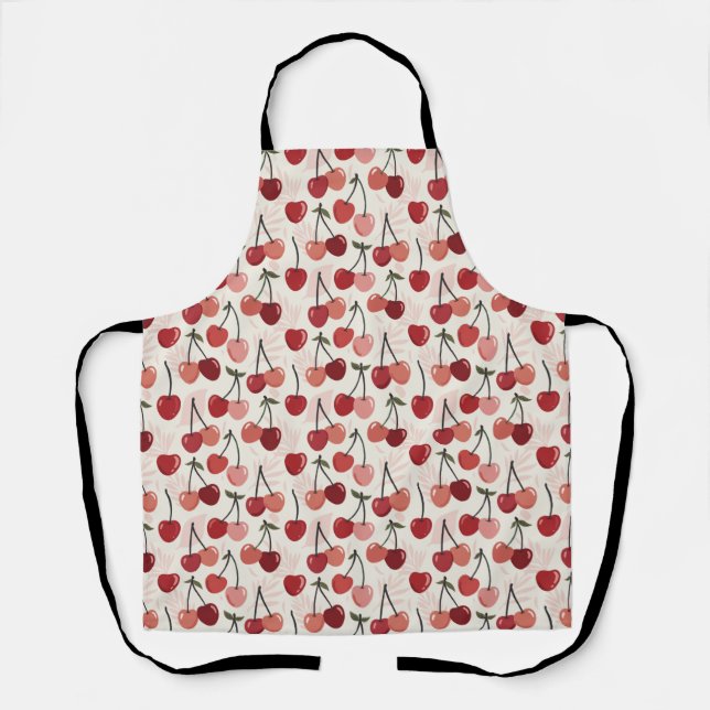 Modern Cherry Pattern Apron (Front)