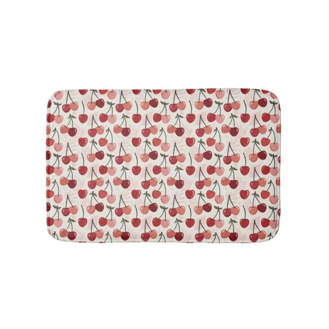 Modern Cherry Pattern Bath Mat (Front)