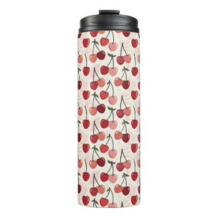 Modern Cherry Pattern Thermal Tumbler