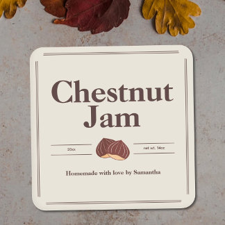 Modern Chestnut Jam Label Sticker