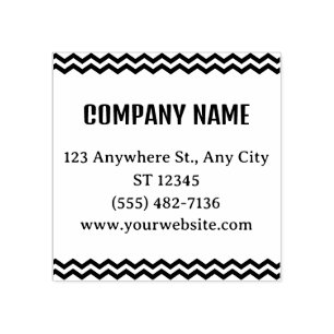 Modern Chevron Business Return Address Corporate  Rubber Stamp