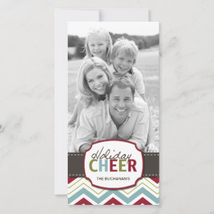 Modern Chevron Customisable Photo Card