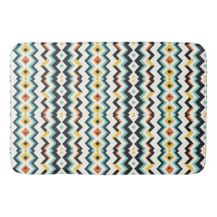 modern chevron Geometric pattern Bath Mat