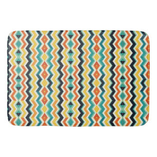 modern chevron Geometric pattern Bath Mat