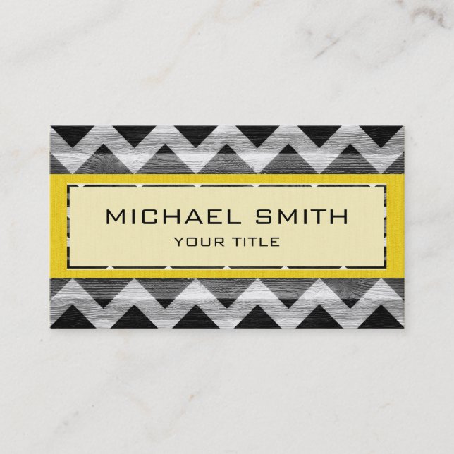 Modern Chevron Pattern #14 Business Card (Front)