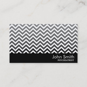 Modern Chevron Psychiatrist Business Card