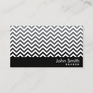 Modern Chevron Real Estate Broker Business Card