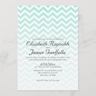 Modern Chevron Wedding Invitations