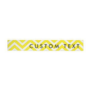 Modern Chevron Yellow & White Wrap Around Labels