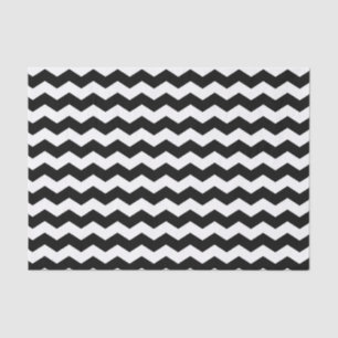 Modern Chevron Zigzag Black and White Pattern Tissue Paper