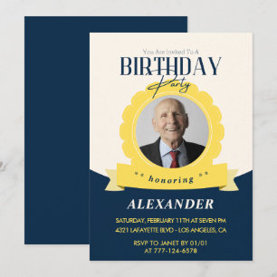 Modern Chic 94th birthday invitation 