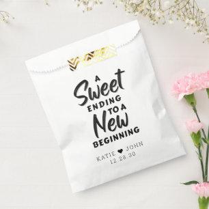 Modern Chic A Sweet Ending to A new Beginning Favour Bags