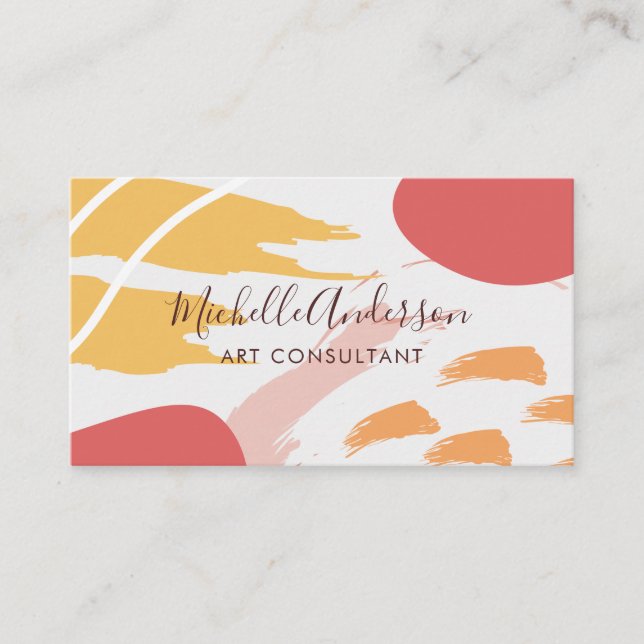 Modern Chic Abstract Business Card (Front)
