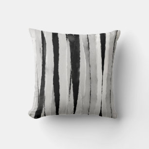  modern chic abstract grey and black stripes cushion