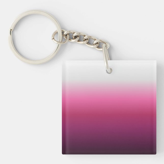 modern chic abstract magenta burgundy maroon ombre key ring (Front)