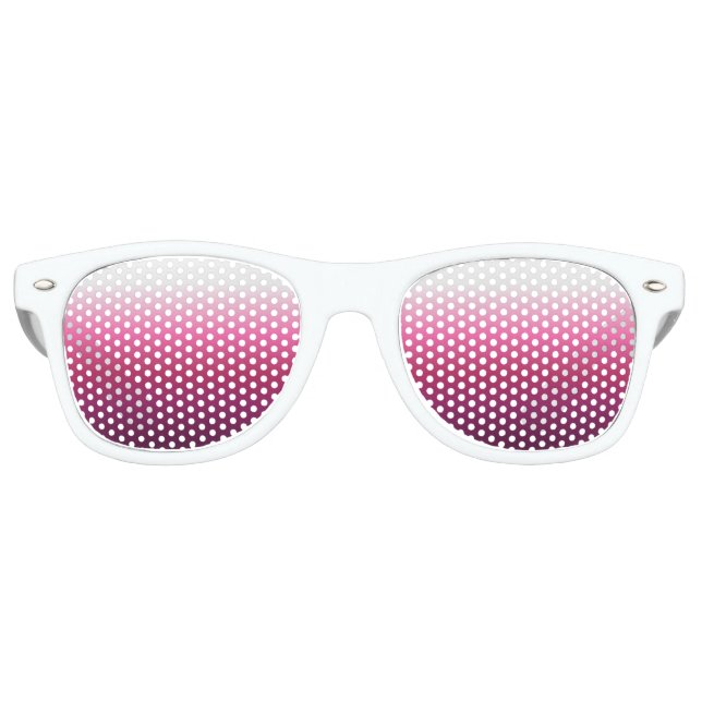 modern chic abstract magenta burgundy maroon ombre retro sunglasses (Front)