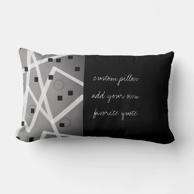 modern chic add a quote pillow bold abstract (Front)