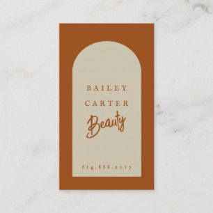 Modern Chic Arch Beauty Hair Stylist Business Card