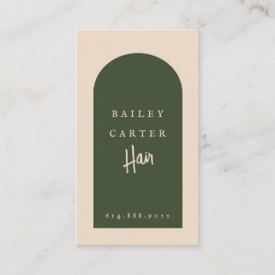 Modern Chic Arch Beauty Hair Stylist Business Card