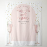 Modern chic Arch champagne bridal shower backdrop Tapestry<br><div class="desc">Pink Elegant modern arch brunch and bubbly Bridal Shower backdrop. This chic stylish photo booth backdrop is a perfect choice for modern ,  simple and elegant themed bridal shower brunch and luncheon for all seasons.</div>