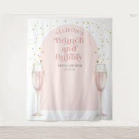 Modern chic Arch champagne bridal shower backdrop