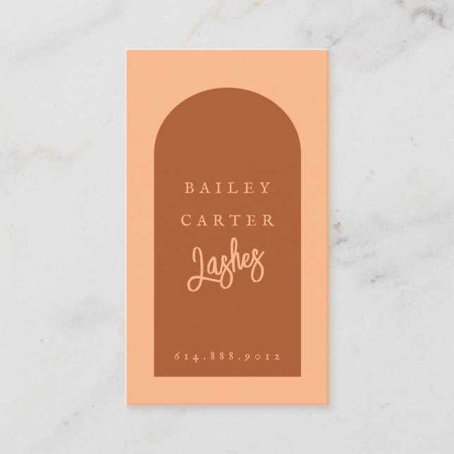 Modern Chic Arch Lashes Business Card (Front)