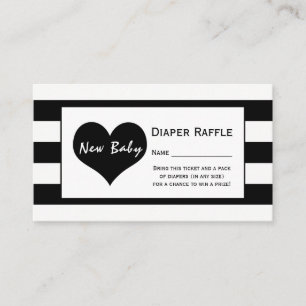 Modern Chic Baby Shower Diaper Raffle Ticket Enclosure Card