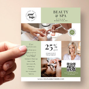 Modern Chic Beauty Business Services Promotional Flyer