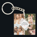 Modern Chic Best Friend BFF Photo Key Ring<br><div class="desc">A best friends photo keychain with room for 8 photos. Personalise it with photos of your fun times together. Designed for you by Blackberry Boulevard.</div>