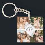Modern Chic Best Friend BFF Photo Key Ring<br><div class="desc">A best friends photo keychain with room for 8 photos. Personalise it with photos of your fun times together. Designed for you by Blackberry Boulevard.</div>