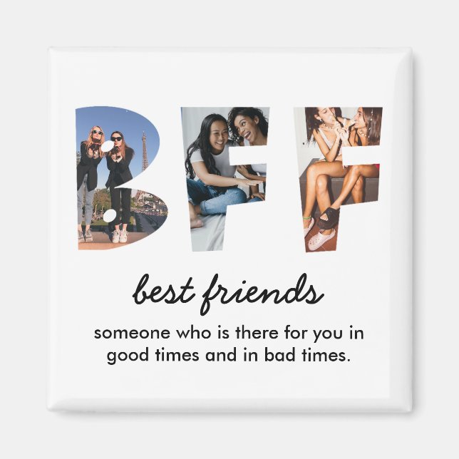 Modern Chic Best Friends 3 Photo Magnet (Front)