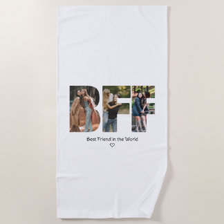 Modern Chic BFF Photo Collage Besties Beach Towel