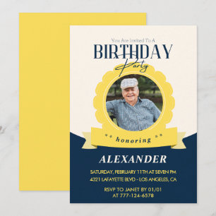 Modern Chic birthday 89th birthday Invitation