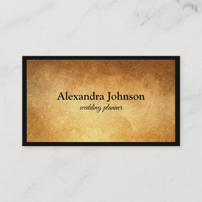 Modern Chic Black and Gold Foil Luxury Business Ca Business Card (Front)