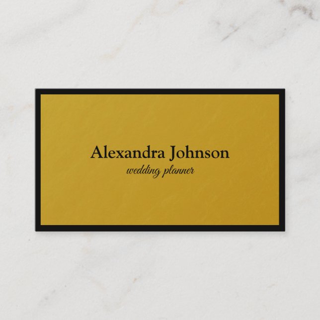 Modern Chic Black and Gold Foil Luxury Business Ca Business Card (Front)