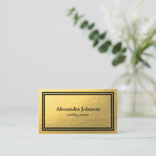 Modern Chic Black and Gold Foil Luxury Business Ca Business Card