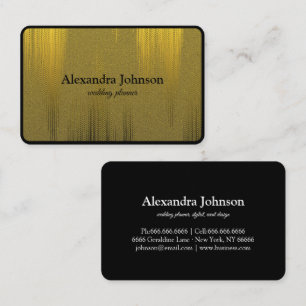 Modern Chic Black and Gold Foil Luxury Business Ca Business Card