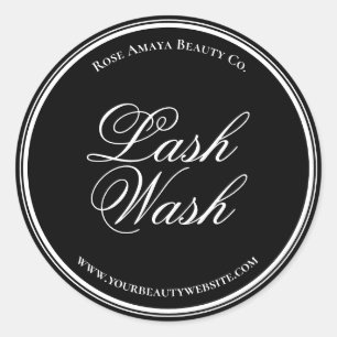 Modern Chic Black And White Lash Cleanser Label