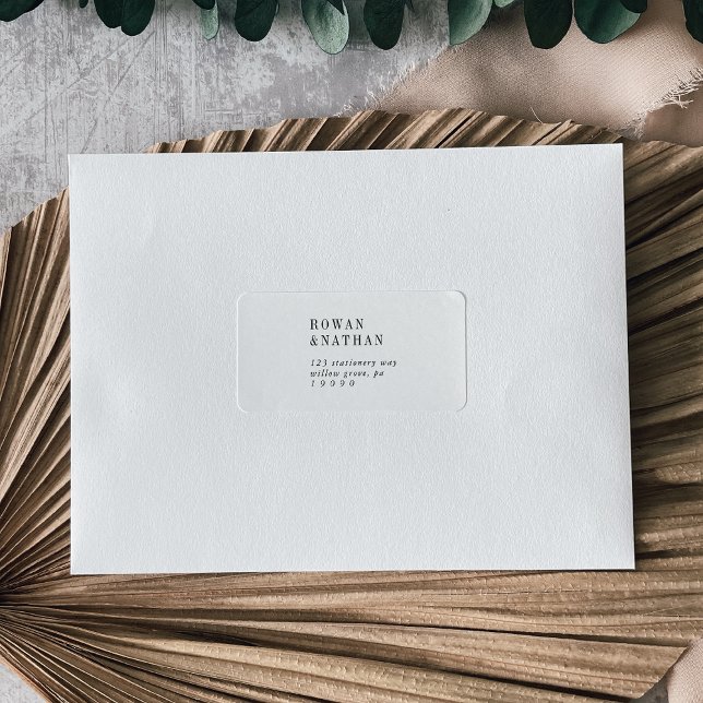 Modern Chic Black and White RSVP Address Labels (Creator Uploaded)