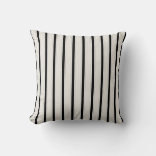Modern chic black and white stripes pillow