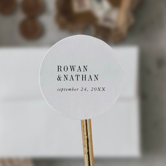 Modern Chic Black and White Wedding Envelope Seals (Creator Uploaded)