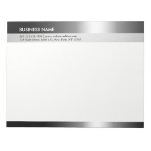 Modern Chic Black & Silver Foil Creative Designer Notepad