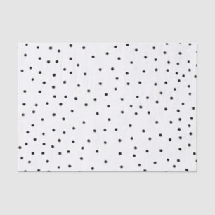 Modern chic black watercolor cute polka dots tissue paper