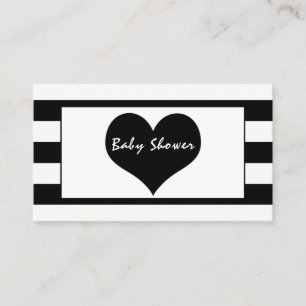 Modern Chic Black & White Baby Shower Ticket Enclosure Card